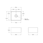 Turner Hastings Novi 50 x 46 Fine Fireclay Butler Sink Matte Black - NO50FS-MB