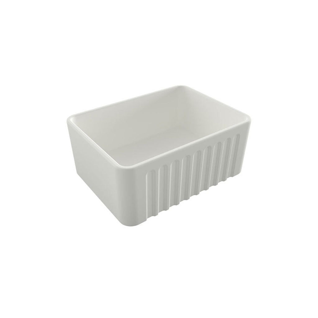 Turner Hastings Novi 60 x 46 Fine Fireclay Butler Sink Matte White - Flat/Ribbed - NO603FS-MW