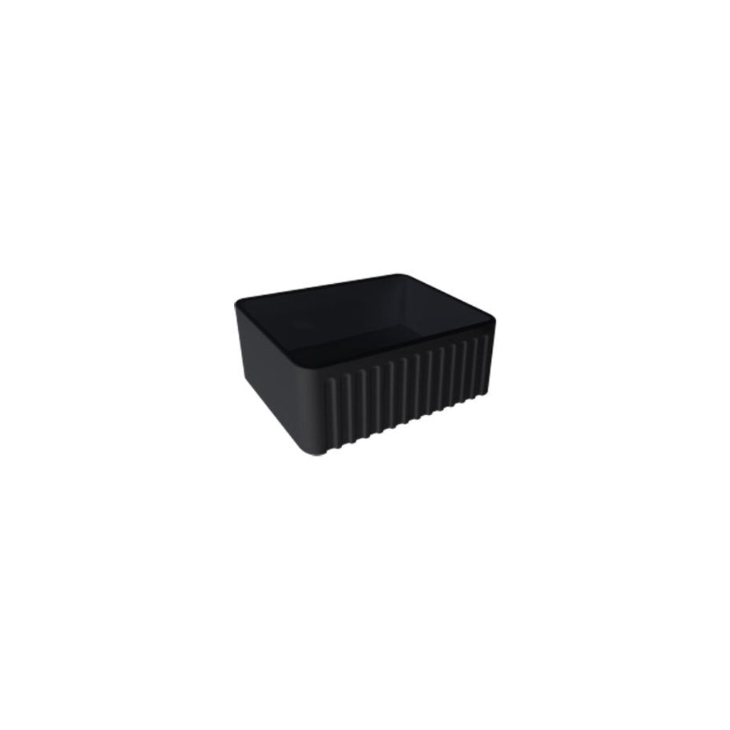 Turner Hastings Novi 60 x 46 Fine Fireclay Butler Sink Matte Black - NO60FS-MB