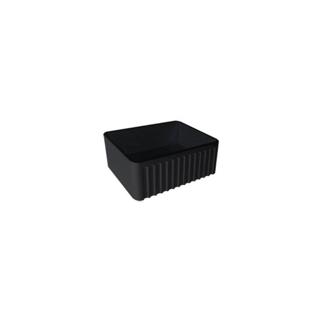Turner Hastings Novi 60 x 46 Fine Fireclay Butler Sink Matte Black - NO60FS-MB