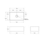 Turner Hastings Novi 75 x 46 Fine Fireclay Butler Sink Matte Black - NO75FS-MB