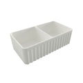 Turner Hastings Novi 85 x 46 Fine Fire Clay Butler Sink Matte White - Flat/Ribbed - NO853FS-MW