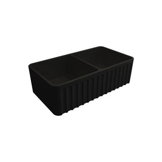 Turner Hastings Novi 85 x 46 Fine Fireclay Butler Sink Matte Black - NO85FS-MB