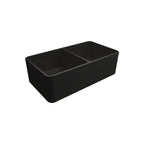 Turner Hastings Novi 85 x 46 Fine Fireclay Butler Sink Matte Black - NO85FS-MB