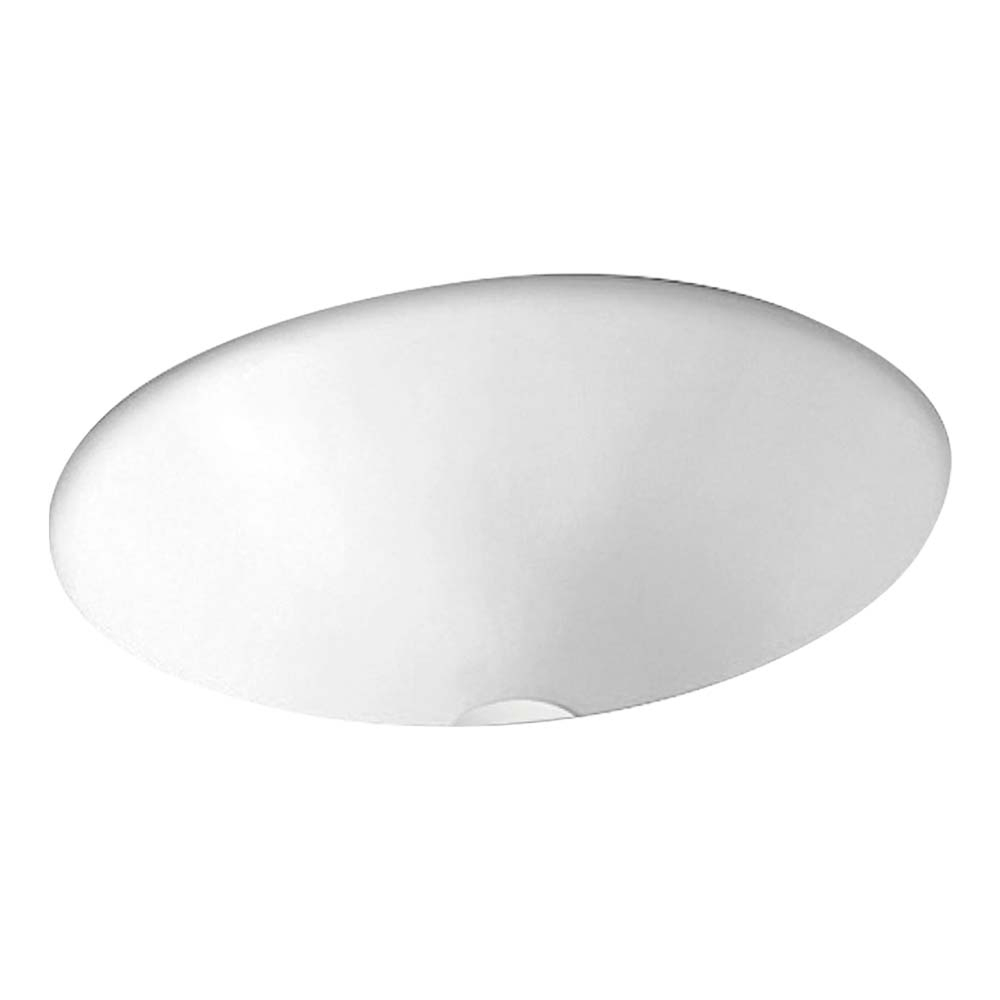 Argent Neu 400 Undercounter Basin Includes Overflow - Gloss White U6040