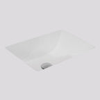 Argent Pace 460 Rectangular Under Counter Basin - No Tap Hole Matte White - U6046MW