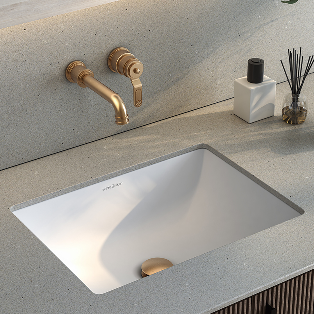 Undermount Shell Basin Victoria + Albert Laceno 520 Undermount Basin - Matte White - UB-LAC52 ...