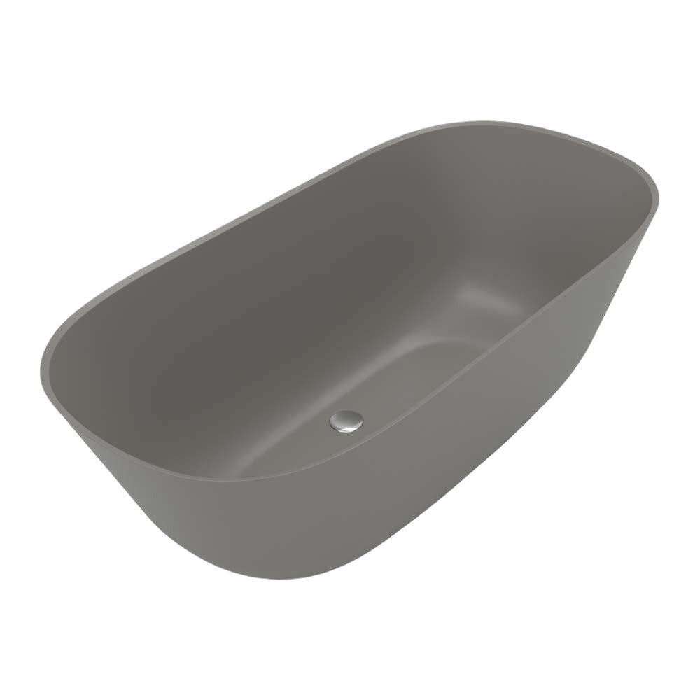 Villeroy & Boch Theano 1550 Curved Quaryl Freestanding Bath - Grey - UBQ155ANH7F200V-3S