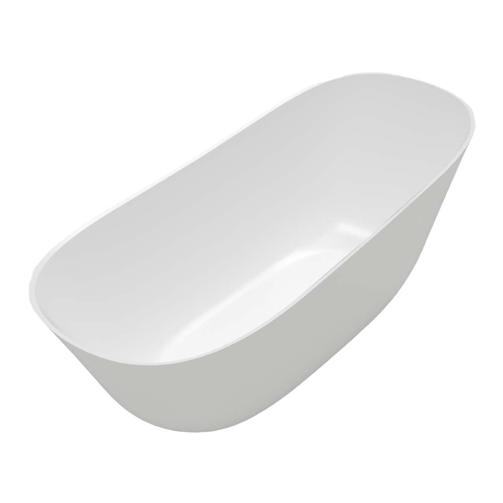 Villeroy & Boch Theano 1700 Curved Quaryl Freestanding Bath - Stone White - UBQ170ANH7F200V-RW