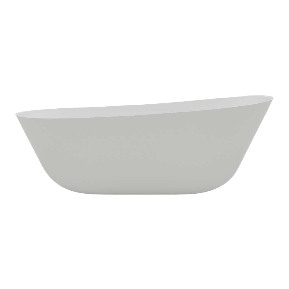 Villeroy & Boch Theano 1700 Curved Quaryl Freestanding Bath - Stone White - UBQ170ANH7F200V-RW