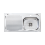 Oliveri Ultraform Single Bowl Right Hand Sink with Drainer - 1 Tap Hole UF02 - UF02 1TH