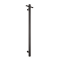 Thermorail Round 900 Non-Heated Vertical Single Towel Rail - UVS900HB Matte Black