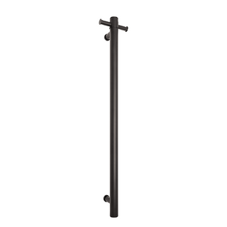 Thermorail Round 900 Non-Heated Vertical Single Towel Rail - UVS900HB Matte Black