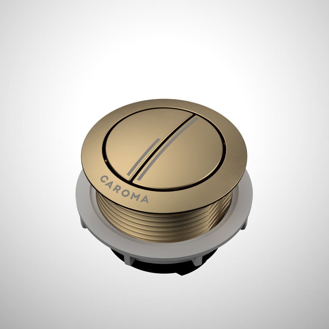 Caroma Urbane II Wall Faced Close Coupled Flush Button - Brushed Brass - 687071BB