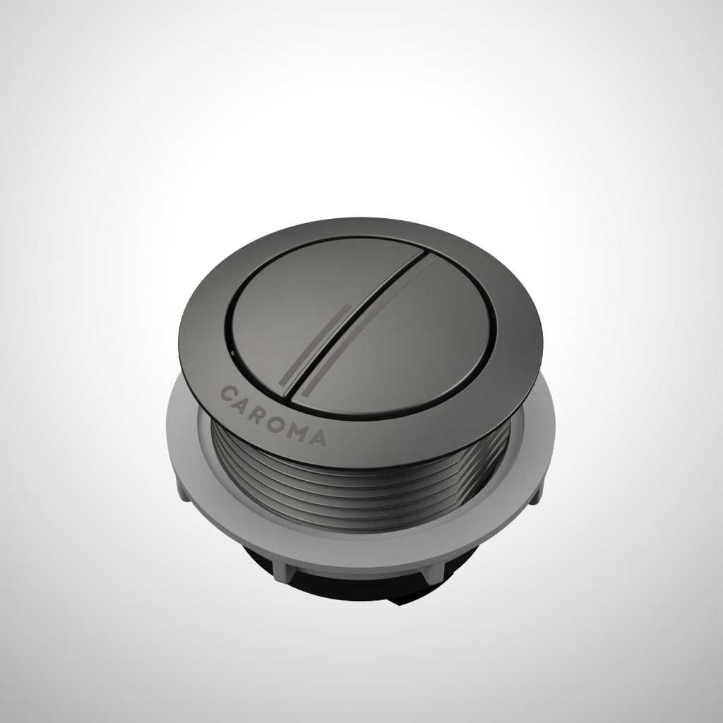 Caroma Urbane II Wall Faced Close Coupled Flush Button - Gun Metal - 687071GM