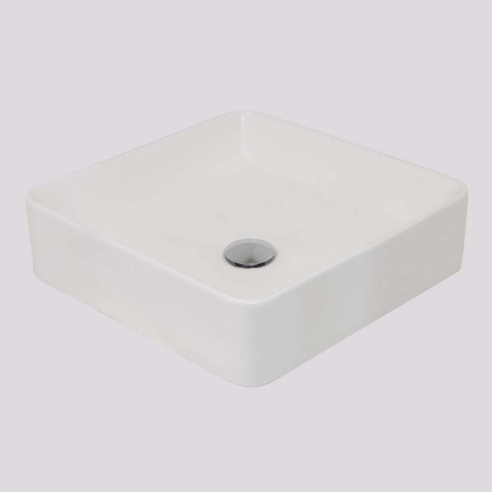 Argent Grace Neu 360 Square Vessel Basin - Matte White - V2136MW