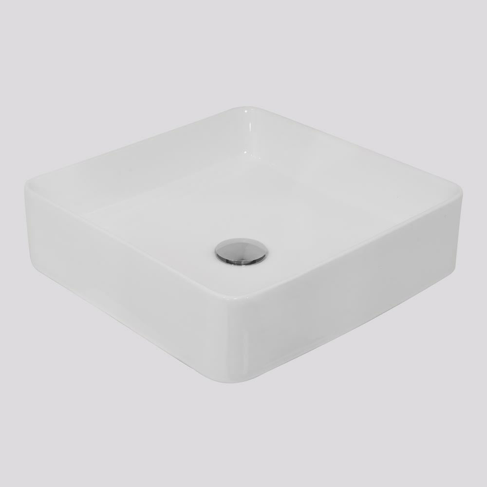 Argent Grace Neu 360 Square Vessel Basin - Gloss White - V2136