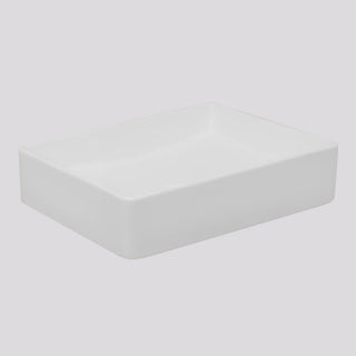 Argent Grace Neu 470 Rectangular Vessel Basin - Matte White - V2147MW