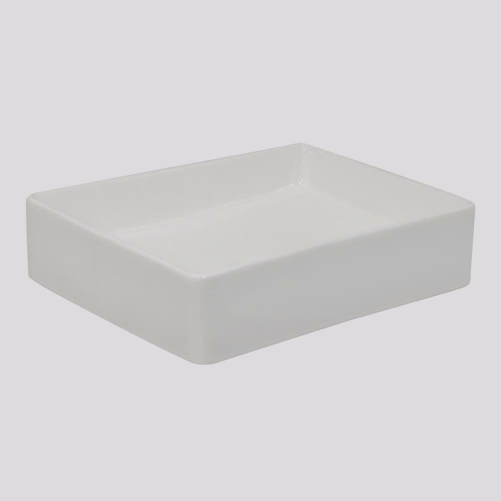 Argent Grace Neu 470 Rectangular Vessel Basin - Gloss White - V2147