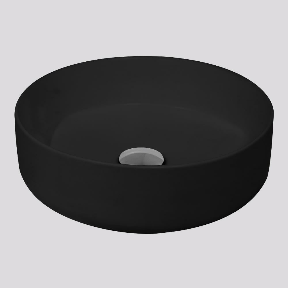 Argent Grace Neu 355 Round Vessel Basin - No Tap Hole Matte Black - V3135MB