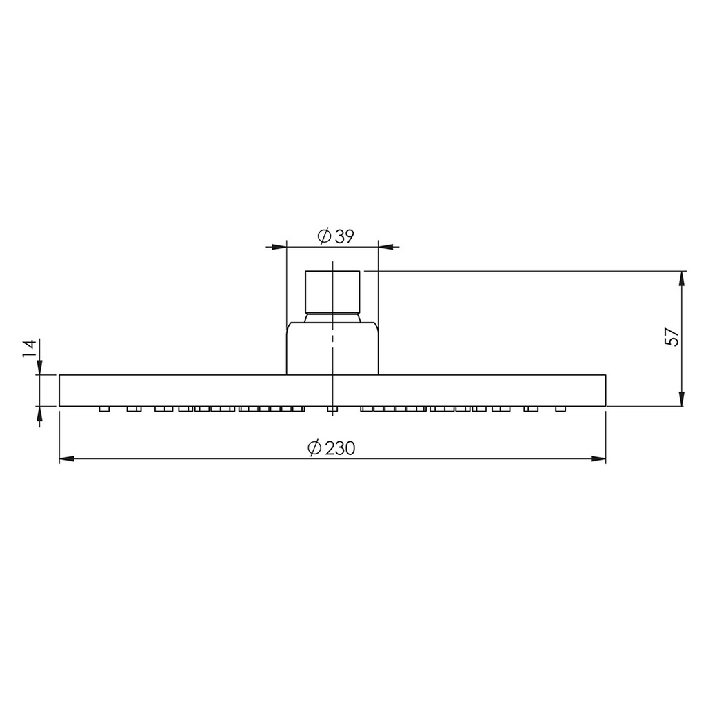 Phoenix Vivid 230mm Shower Rose - Brushed Bronze