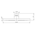 Phoenix Vivid 230mm Shower Rose - Brushed Bronze