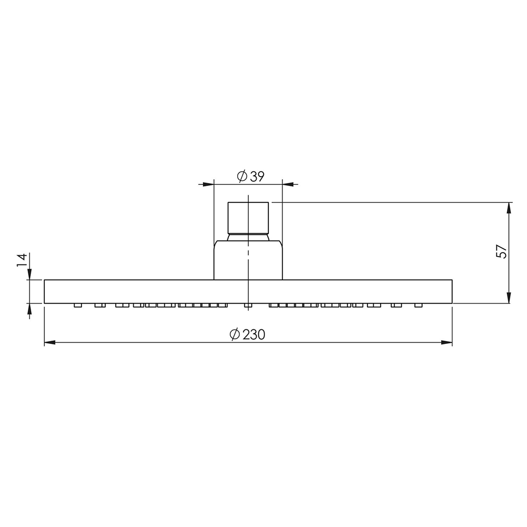 Phoenix Vivid 230mm Shower Rose - Brushed Bronze