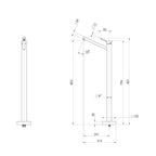 Phoenix Vivid Floor Mounted Bath Mixer - Chrome - V799 CHR