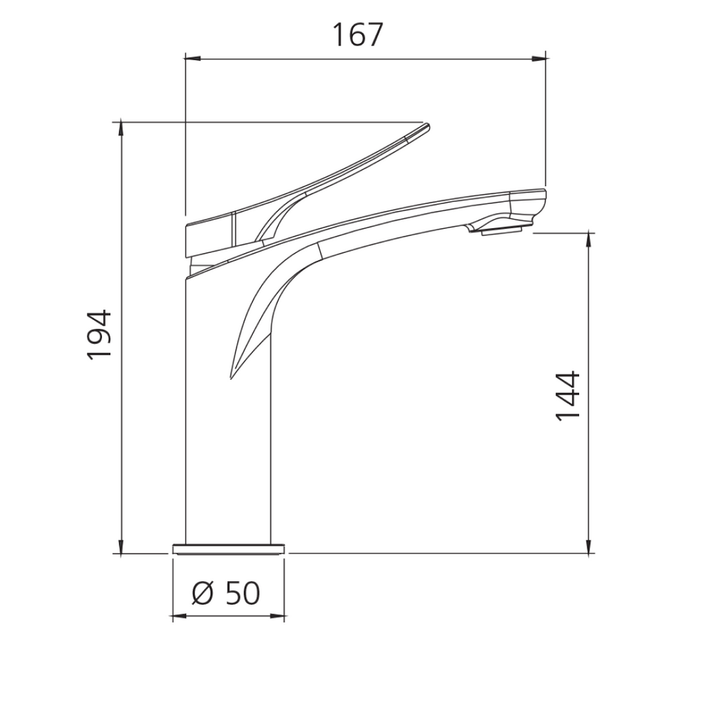 Oliveri Verona Basin Mixer - LF Chrome - VA300500CR