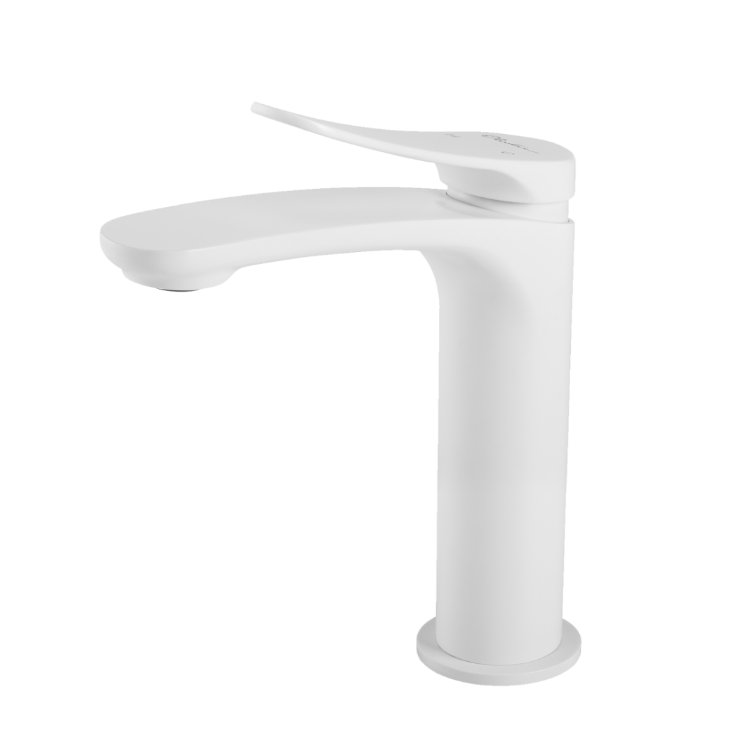 Oliveri Verona Basin Mixer - LF White - VA300507WH