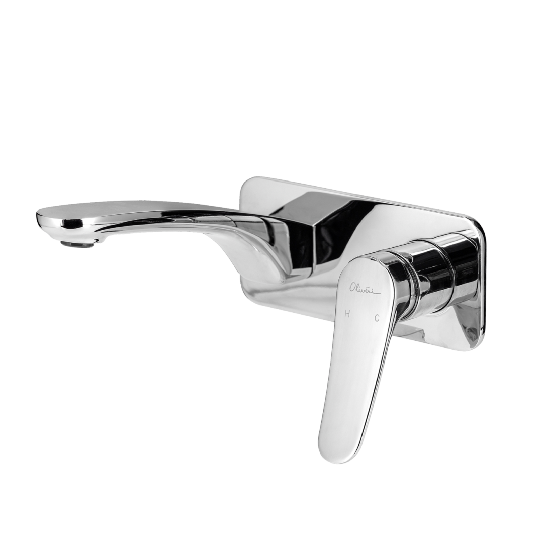 Oliveri Verona Basin Wall Mixer Set Includes In-Wall Body - LF Chrome - VA305500CR