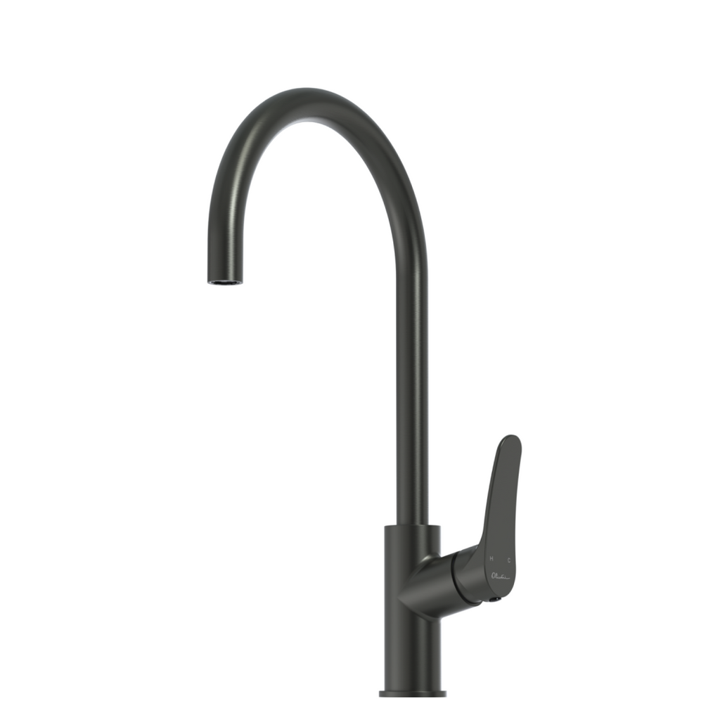 Oliveri Verona Gooseneck Sink Mixer - LF Gunmetal - VA306505GM