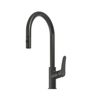 Oliveri Verona Pull-Out Gooseneck Spray Mixer - LF Gunmetal - VA306505GM-P