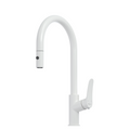 Oliveri Verona Pull-Out Gooseneck Spray Mixer - LF White - VA306507WH-P