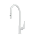 Oliveri Verona Pull-Out Gooseneck Spray Mixer - LF White - VA306507WH-P