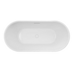 Decina Valentina 1500 Freestanding Matte White Bath Includes Overflow - VA1500MW