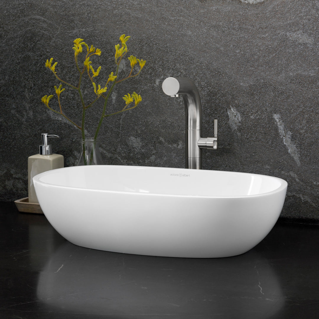 Victoria + Albert Barcelona 55 Above Counter Basin - Gloss White - VB-BAR-55-IO