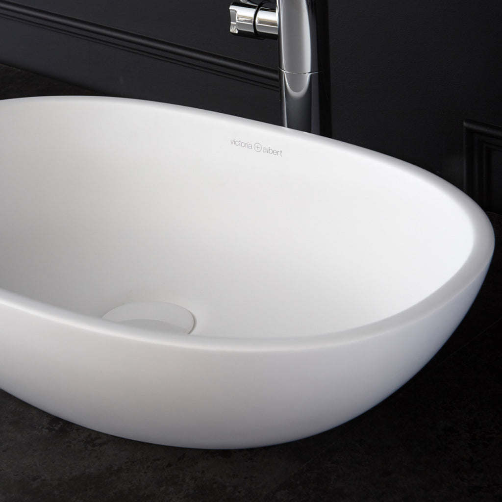 Victoria + Albert Barcelona 48 Above Counter Basin - Matte White - VB-BAR48M-SM-NO