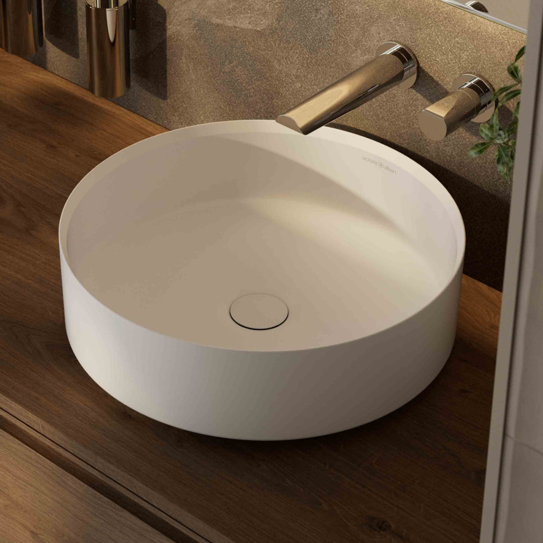 Victoria + Albert Kerid 43 Above Counter Basin - Matte White VB-KER43M-SM-NO