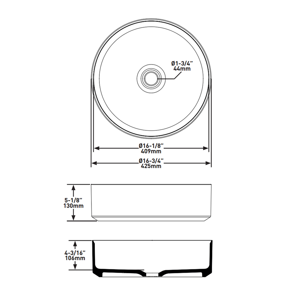 Victoria + Albert Kerid 43 Above Counter Basin - Matte White VB-KER43M-SM-NO