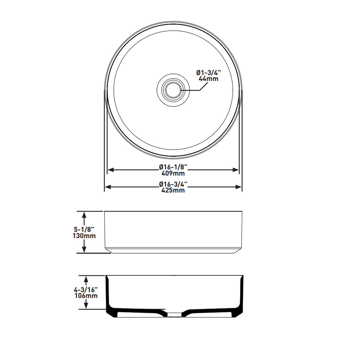 Victoria + Albert Kerid 43 Above Counter Basin - Matte White VB-KER43M-SM-NO