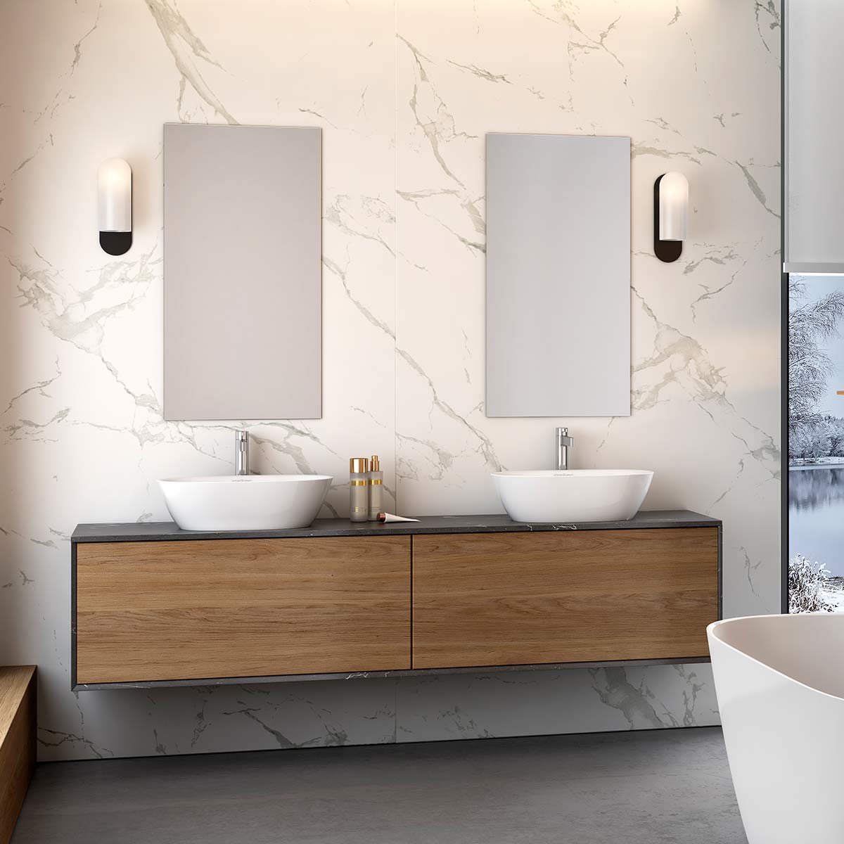 Victoria + Albert Lussari 55 Countertop Basin - Matte White - VB-LUS-55M-SM-IO