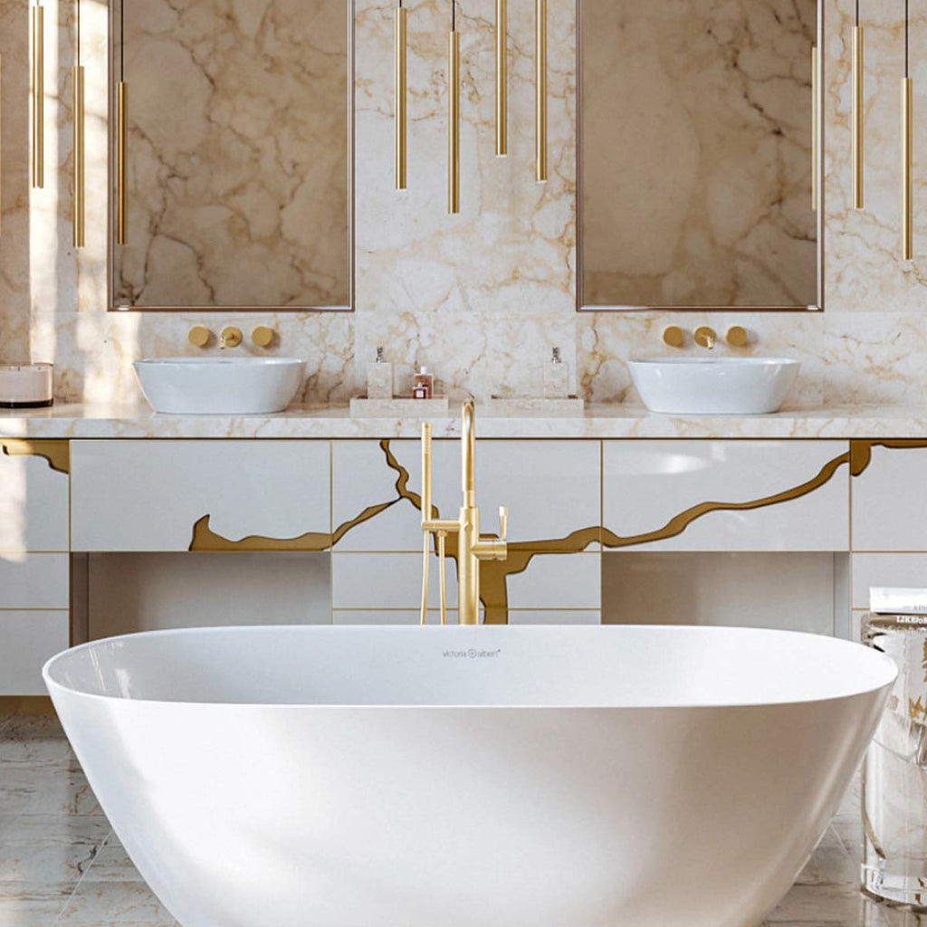 Victoria + Albert Lussari 55 Countertop Basin - Matte White - VB-LUS-55M-SM-IO