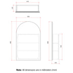 Thermogroup VC5080W Arch White Mirror Cabinet