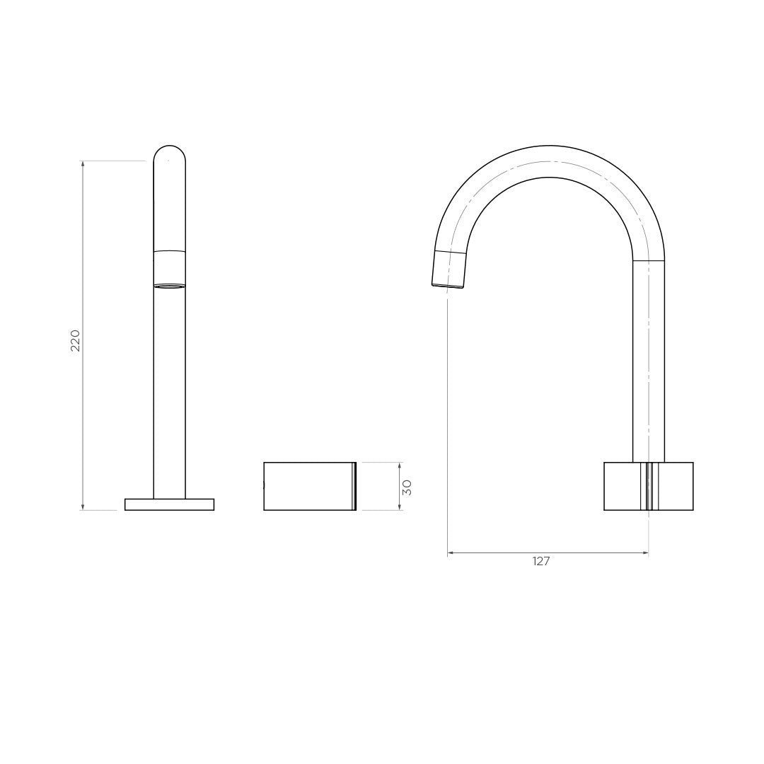 Arcisan Venn Basin Mixer - Matte Black - VE012100.MB