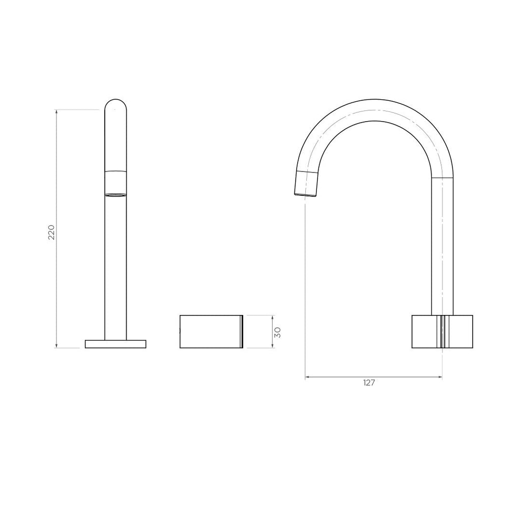 Arcisan Venn Basin Mixer - Brushed Rose Gold PVD - VE012100.RG1