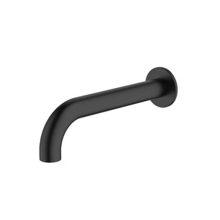 Oliveri Venice 200mm Curved Wall Spout - LF Matte Black - VE105206FMB