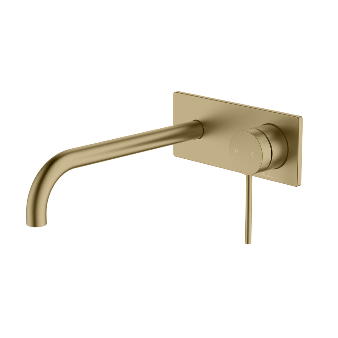 Oliveri Venice Curved Wall Mixer Set (Includes In-Wall Body) - LF Classic Gold - VE105503FCG