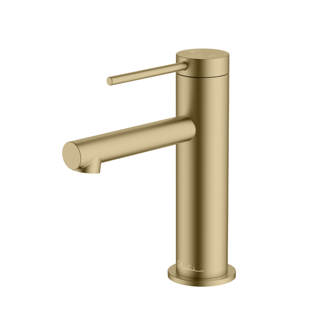 Oliveri Venice Straight Basin Mixer - LF Classic Gold - VE106503FCG