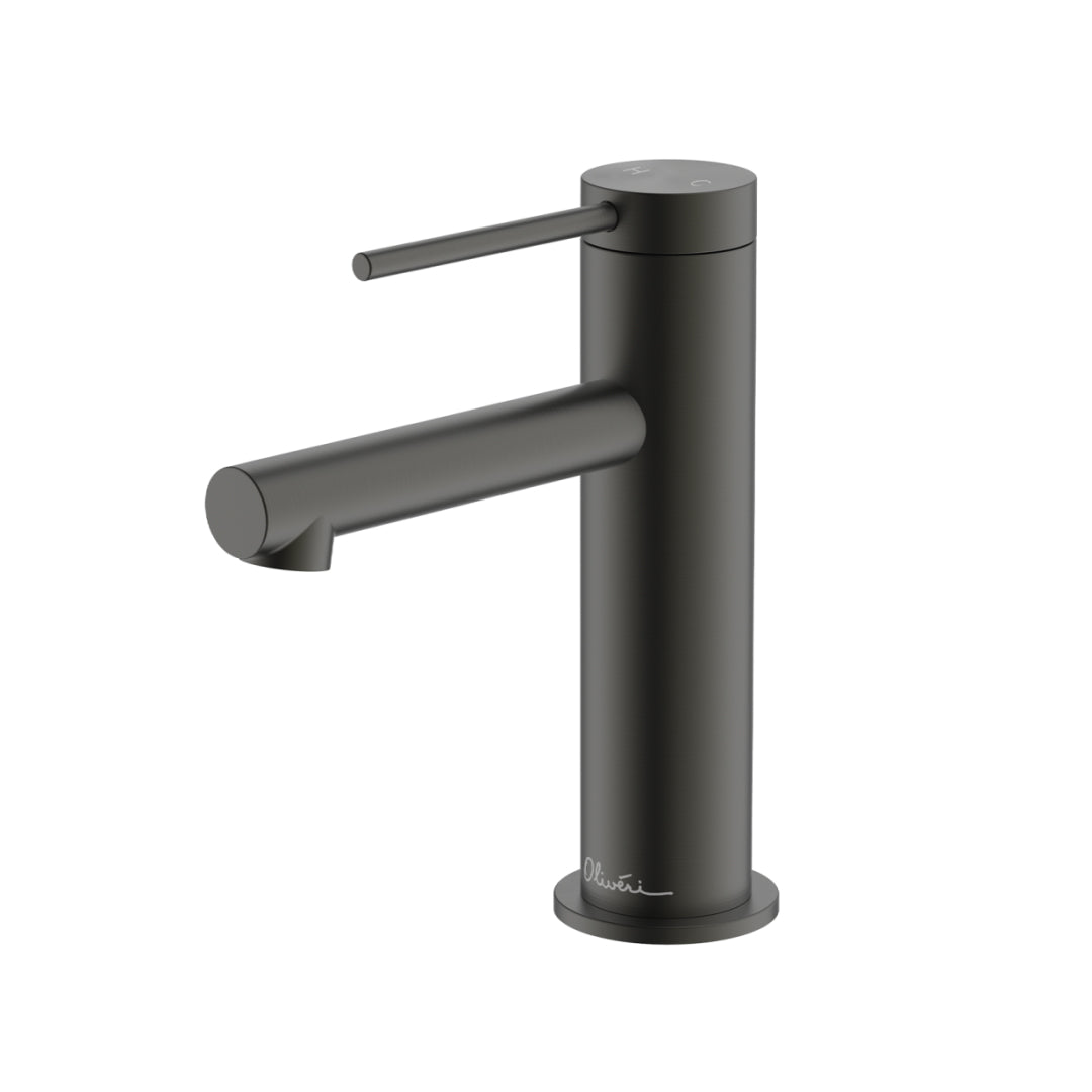 Oliveri Venice Straight Basin Mixer - LF Gun Metal - VE106505FGM